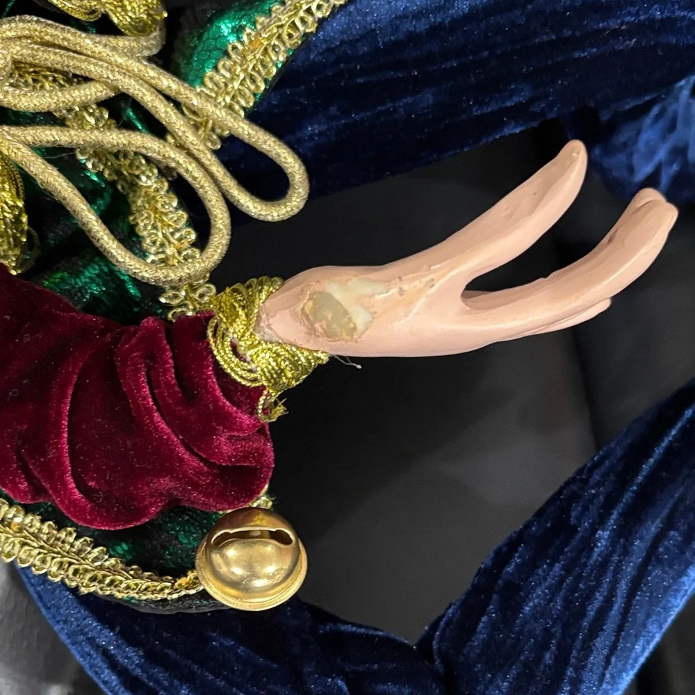 Robert Stanley Festive Posable Christmas Elf Doll with Velvet Outfit 23” - Picture 16 of 16